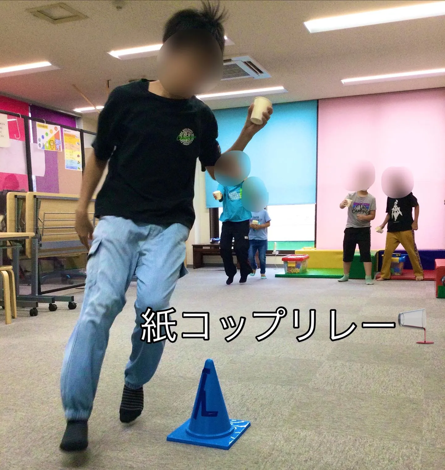 紙コップリレー🏃