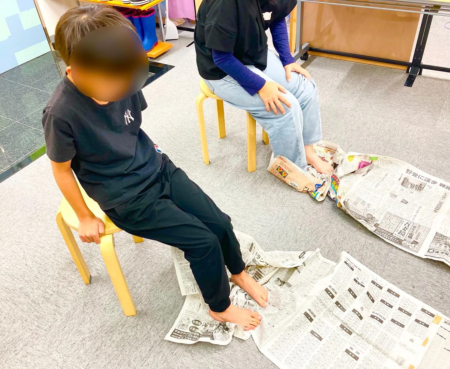 新聞紙レース🗞♪